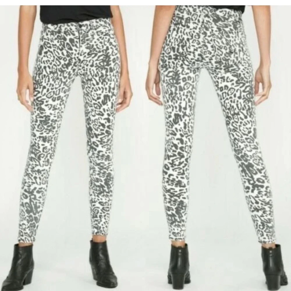 Hudson Barbara Super Skinny Animal Print Jeans‎ 29
